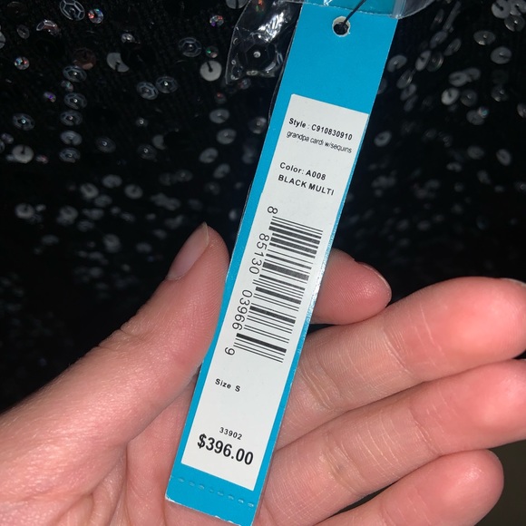 Alice & Olivia black grandpa cardigan sweater  –– NWT‼️ SALE - Picture 11 of 13